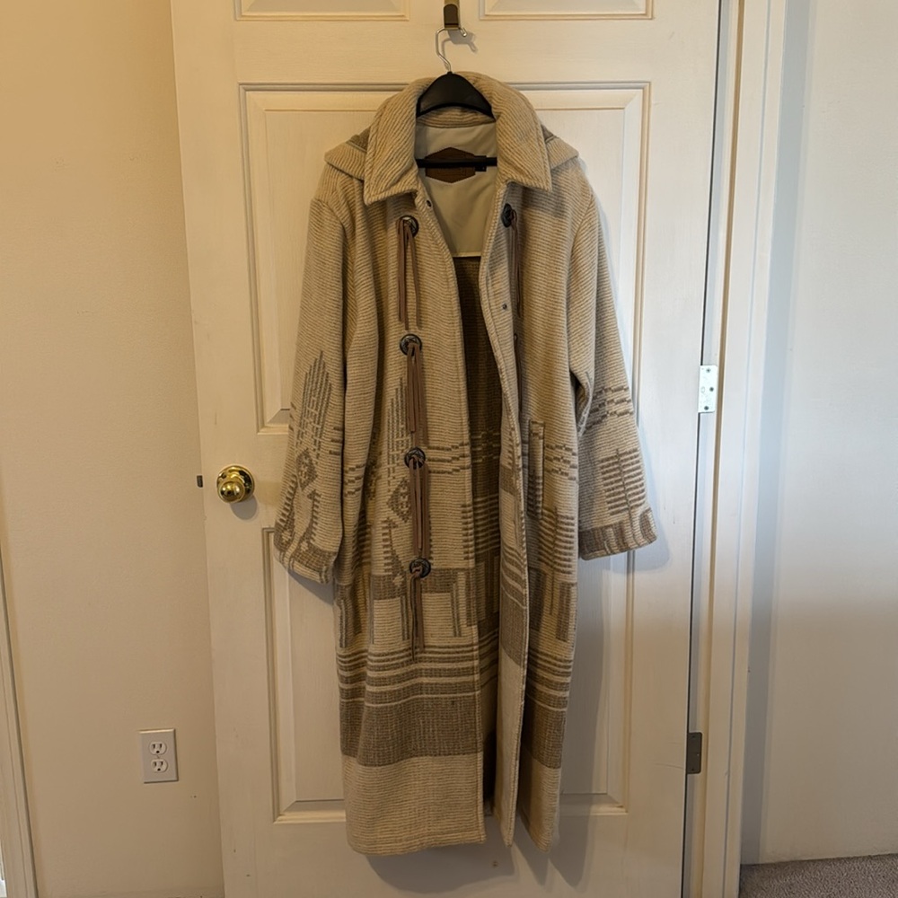 VTG Woolrich Wool Western Duster Peacoat